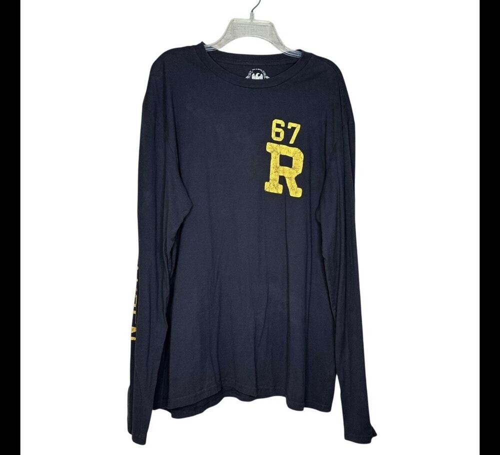 Ralph Lauren Polo Jeans Co Long Sleeve T Shirt Arm Print Large Blue R67